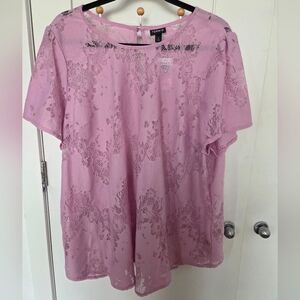 NWT Torrid Lavender Lace Tshirt Bloude - Plus Size 2x